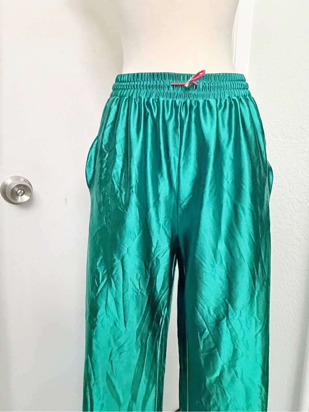 MICAS Satin Drawstring Wide Leg Pants - Picture 5 of 9